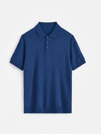 Paris Viscose Polo-Light Navy M669-3