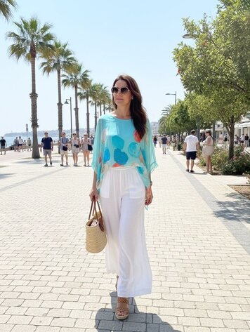 Tropical Glow Blouse - Mint