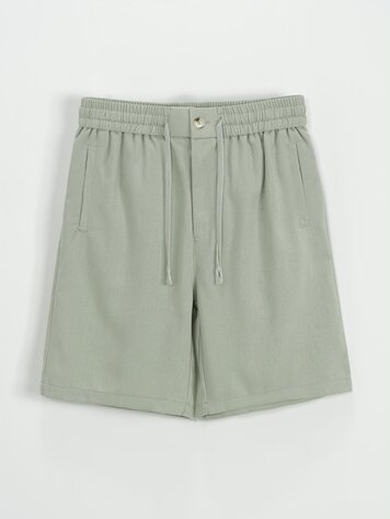 Paris Cotton/Linen Chino Shorts Green- BM24U32-9