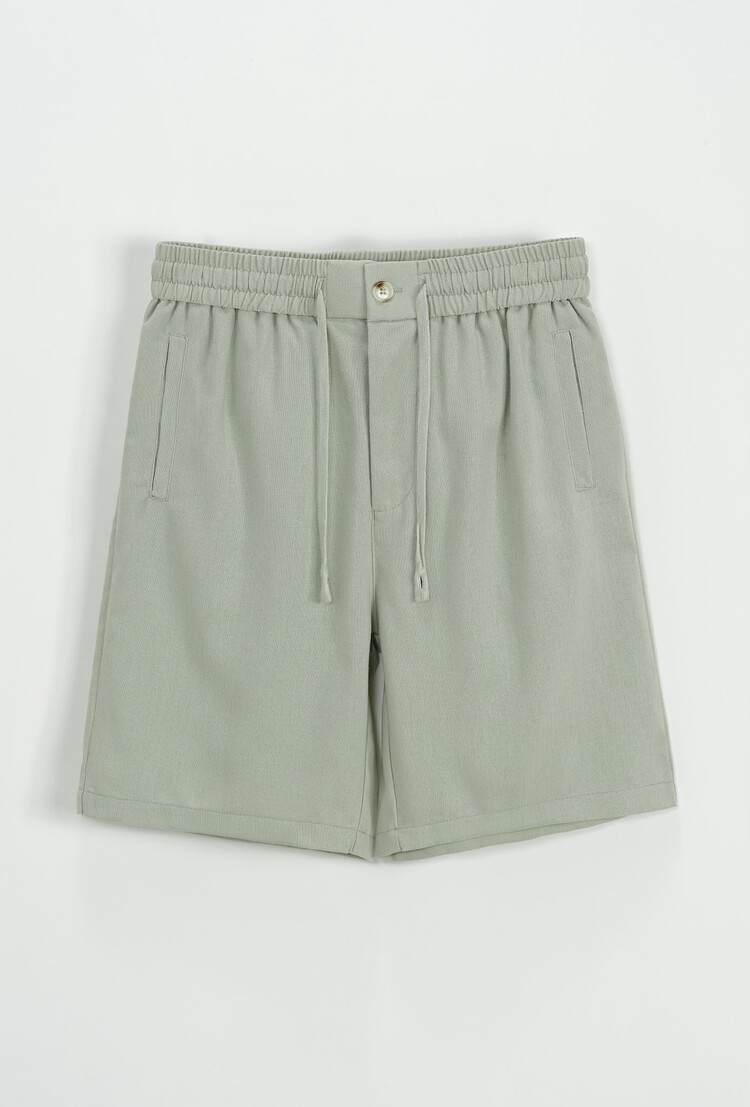 Paris Cotton/Linen Chino Shorts Green- BM24U32-9