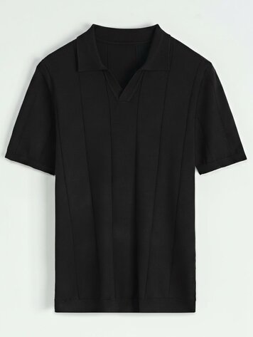 Paris Viscose Polo-Black M628-1