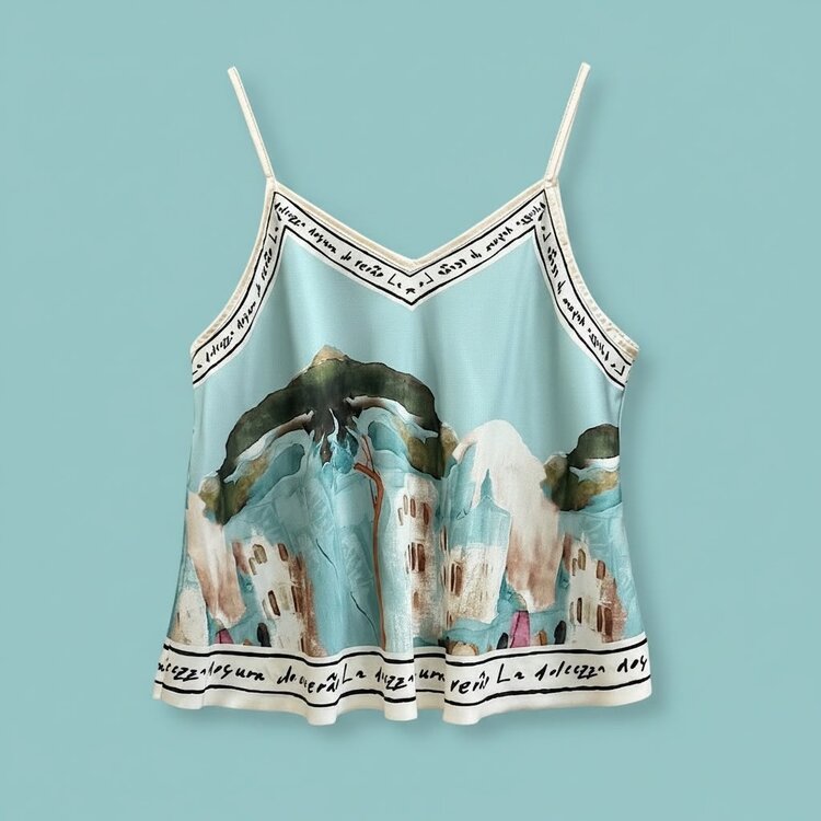 Paris Sunset Riviera Top - Mint 25152