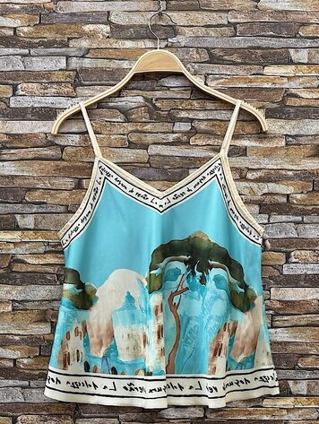 Paris Sunset Riviera Top - Turquoise 25152