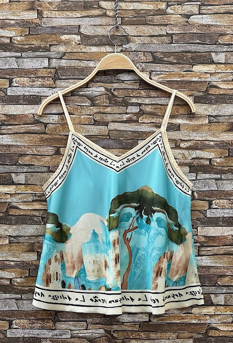 Paris Sunset Riviera Top - Turquoise 25152