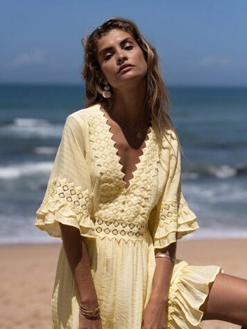 Paris Summer Whisper Dress - Butter S012043