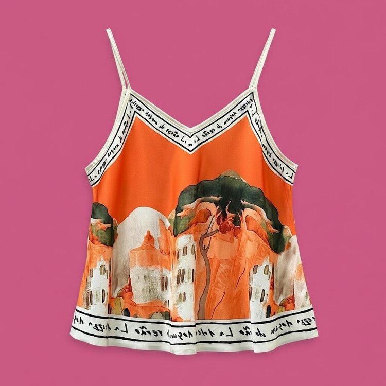 Paris Sunset Riviera Top - Orange 25152