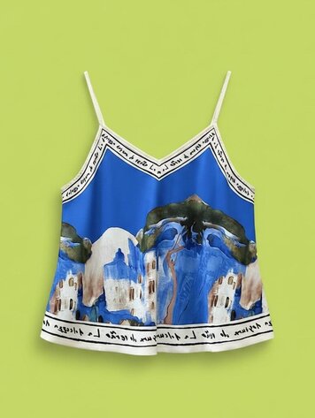 Paris Sunset Riviera Top - Royal Blue 25152
