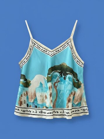 Paris Sunset Riviera Top - Turquoise 25152