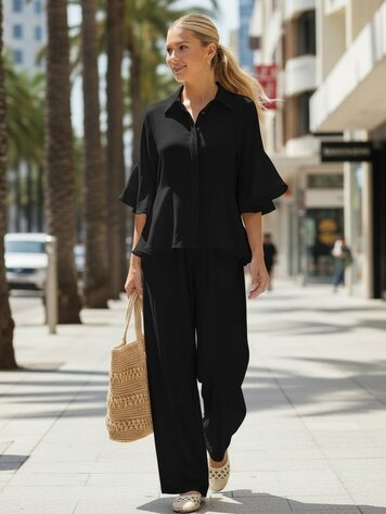 USA Wide-Leg Lounge Pants - Black MP110854
