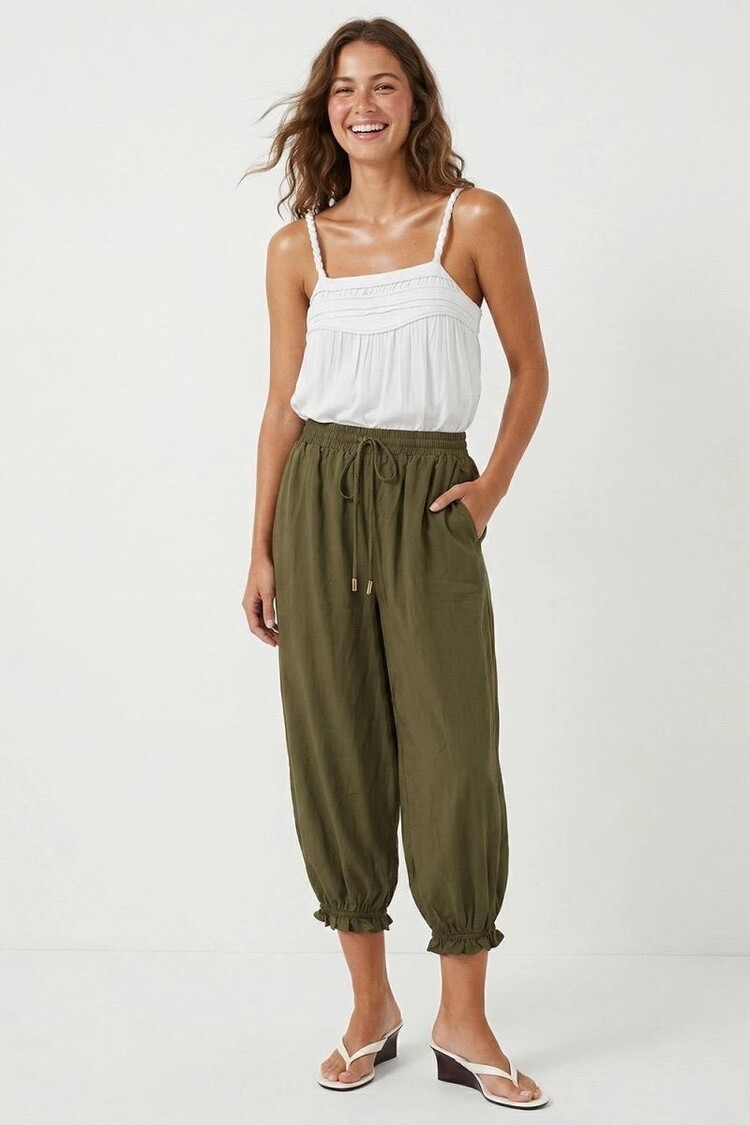 USA Balloon Leg Capri Joggers VP9094 Deep Olive