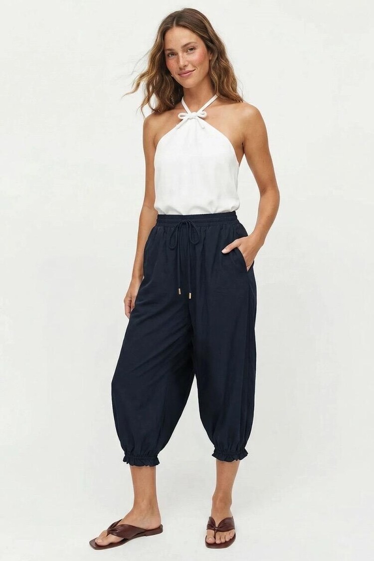 USA Balloon Leg Capri Joggers VP9094 Dark Navy