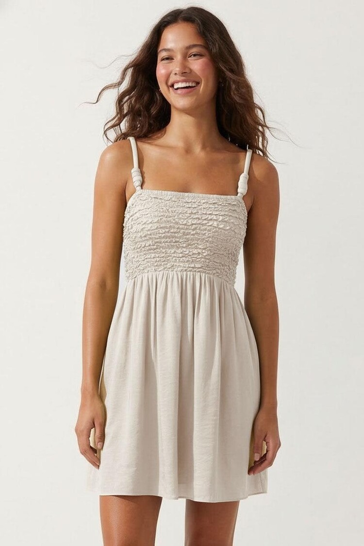 USA Smoked Maxi Dress VD119886 -Papyrus