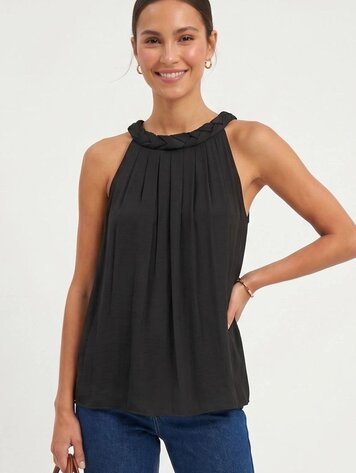 USA Flat Braded Tank Top VT9080 Black