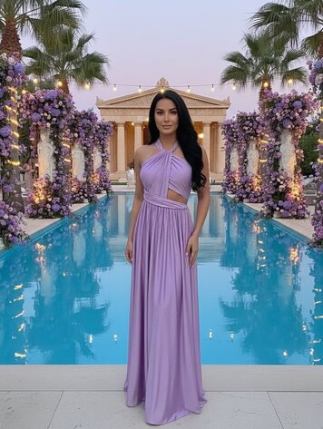 Robeaux Robeaux Multi Wrap Dress- Dusty Lilac