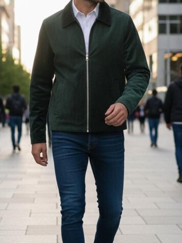 Paris Moto Jacket- Green Foret QQ572V131