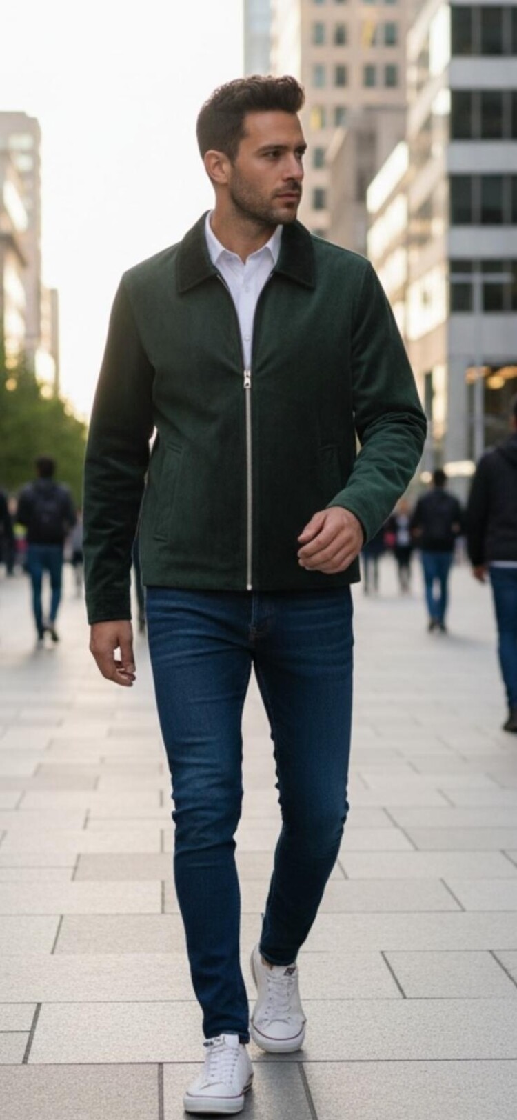 Paris Moto Jacket- Green Foret QQ572V131