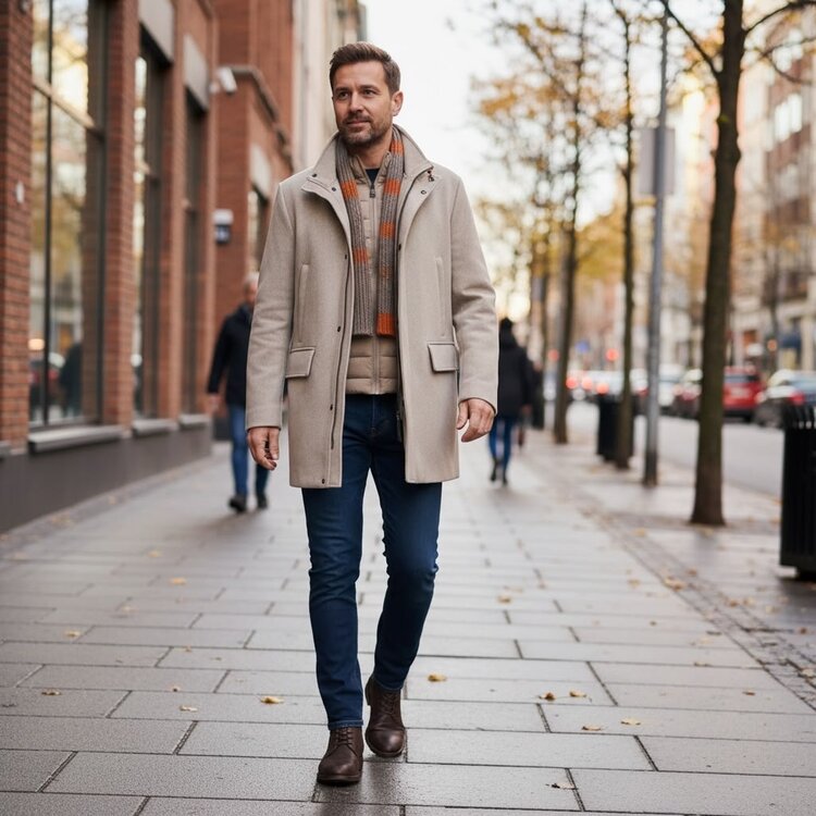 Italy Car Coat-Beige 116M