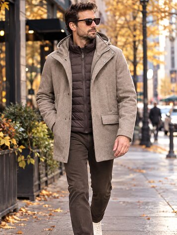 Italy Car Coat-Brown 116M