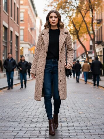 USA Teddy Coat -Khaki J0182