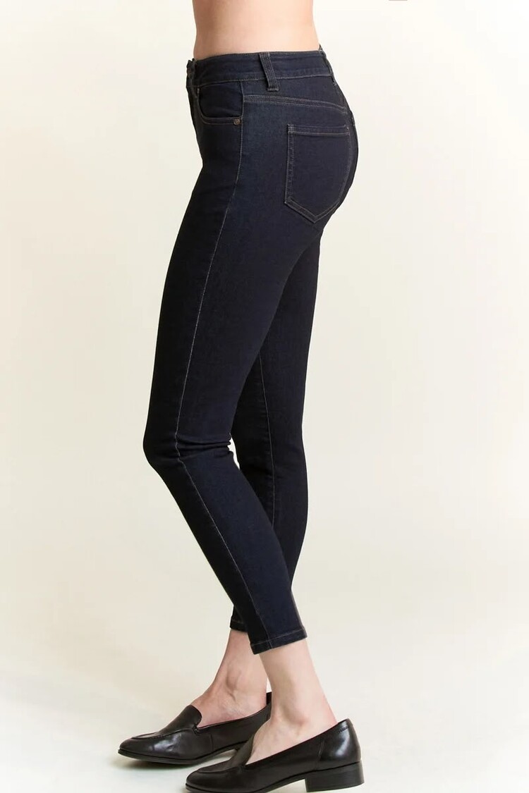 USA High Rise Hip Padded Bootcut Jeans Dark EP3699