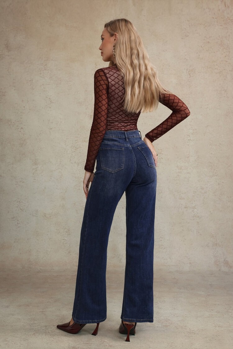 Paris Wide Leg Jeans-Medium Wash-JW9686
