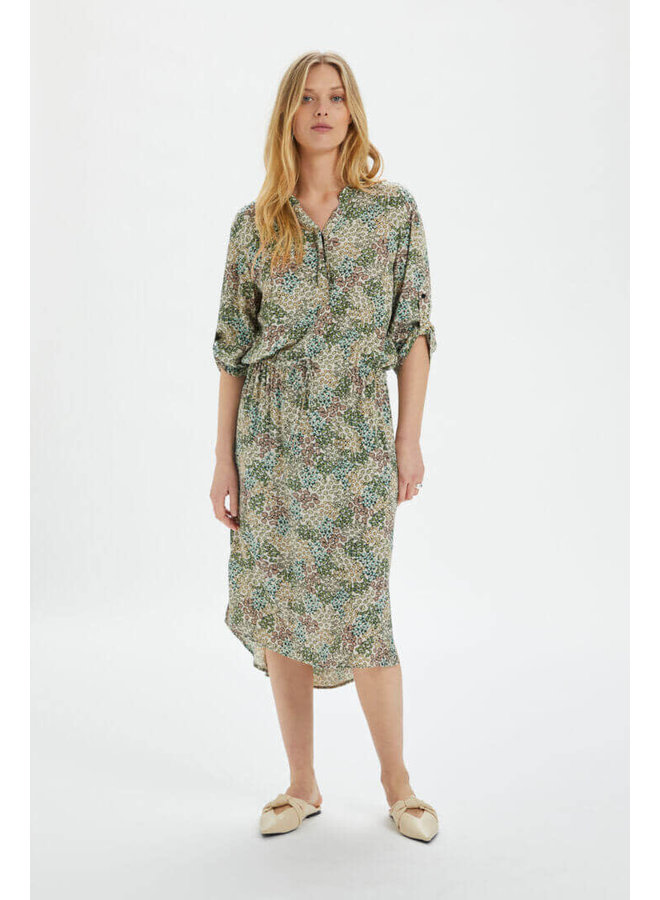 SLZaya Dress | green meadow print