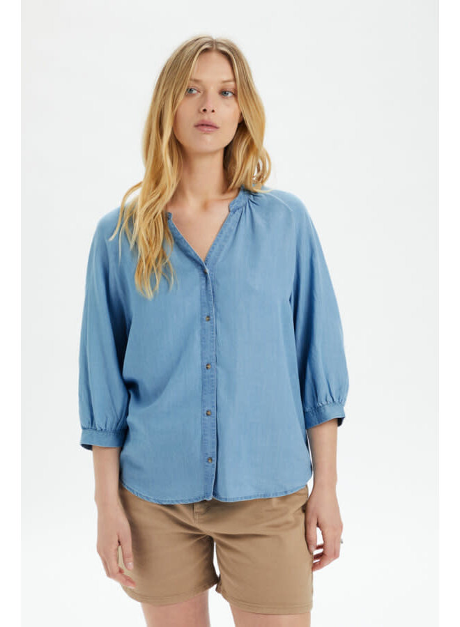 SLRowe Blouse 3/4 | light blue denim 