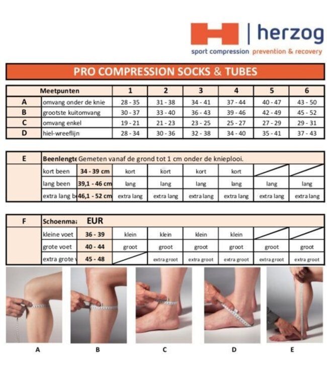 HERZOG PRO Compressiekousen  Blauw