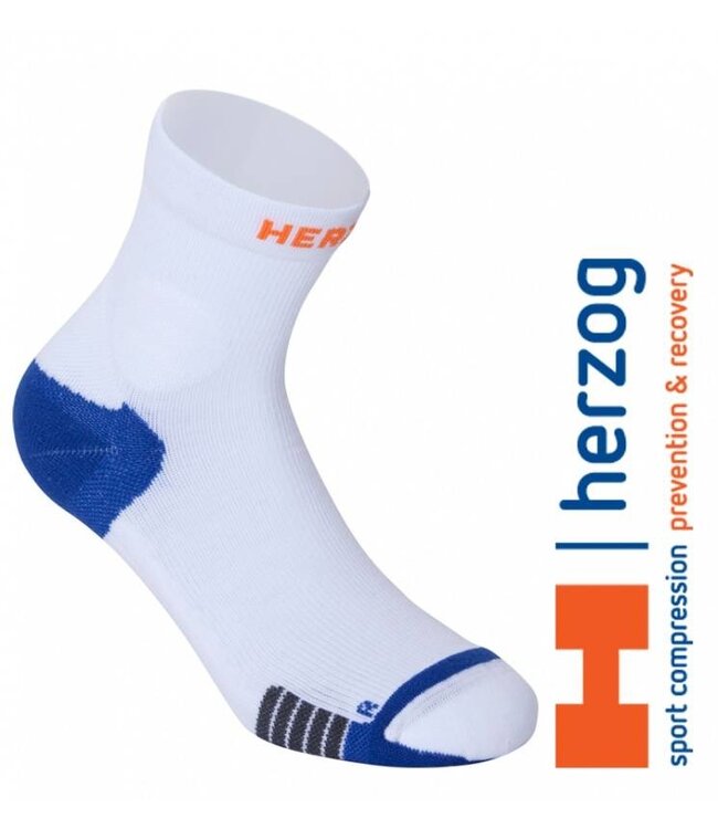 HERZOG PRO Compressie Enkelsokken Wit