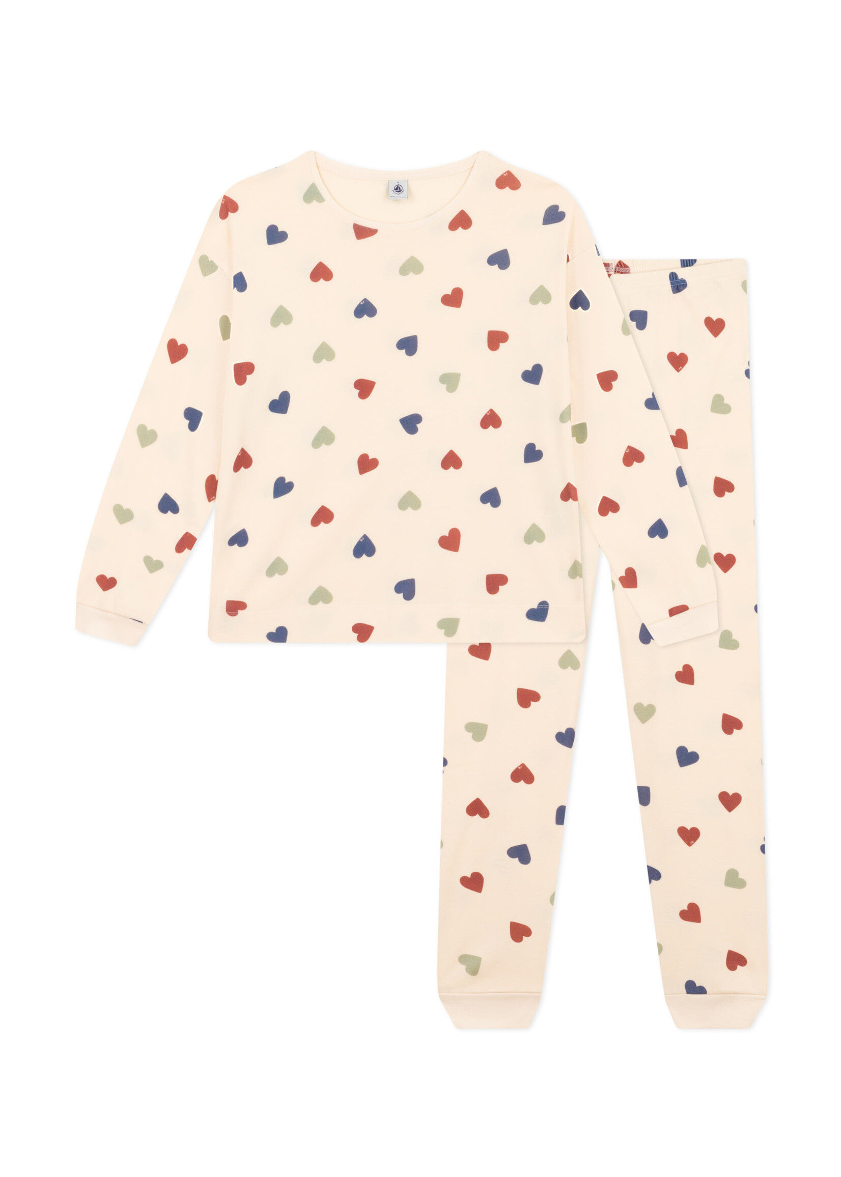 Petit Bateau Katoenen pyjama met hartjes van katoen