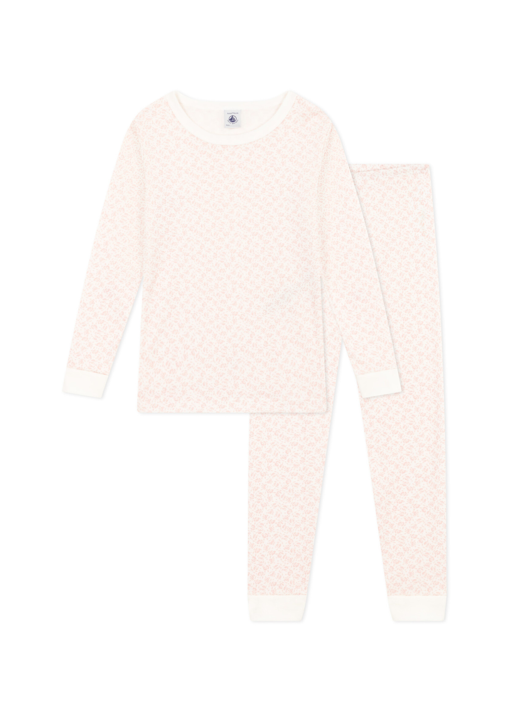 Petit Bateau Aansluitende pyjama van katoen met bloemprint