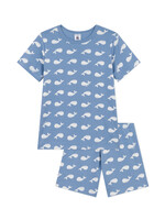 Petit Bateau Korte katoenen pyjama met walvisprint