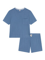 Petit Bateau Effen pyjama met korte broek en T-shirt van katoen