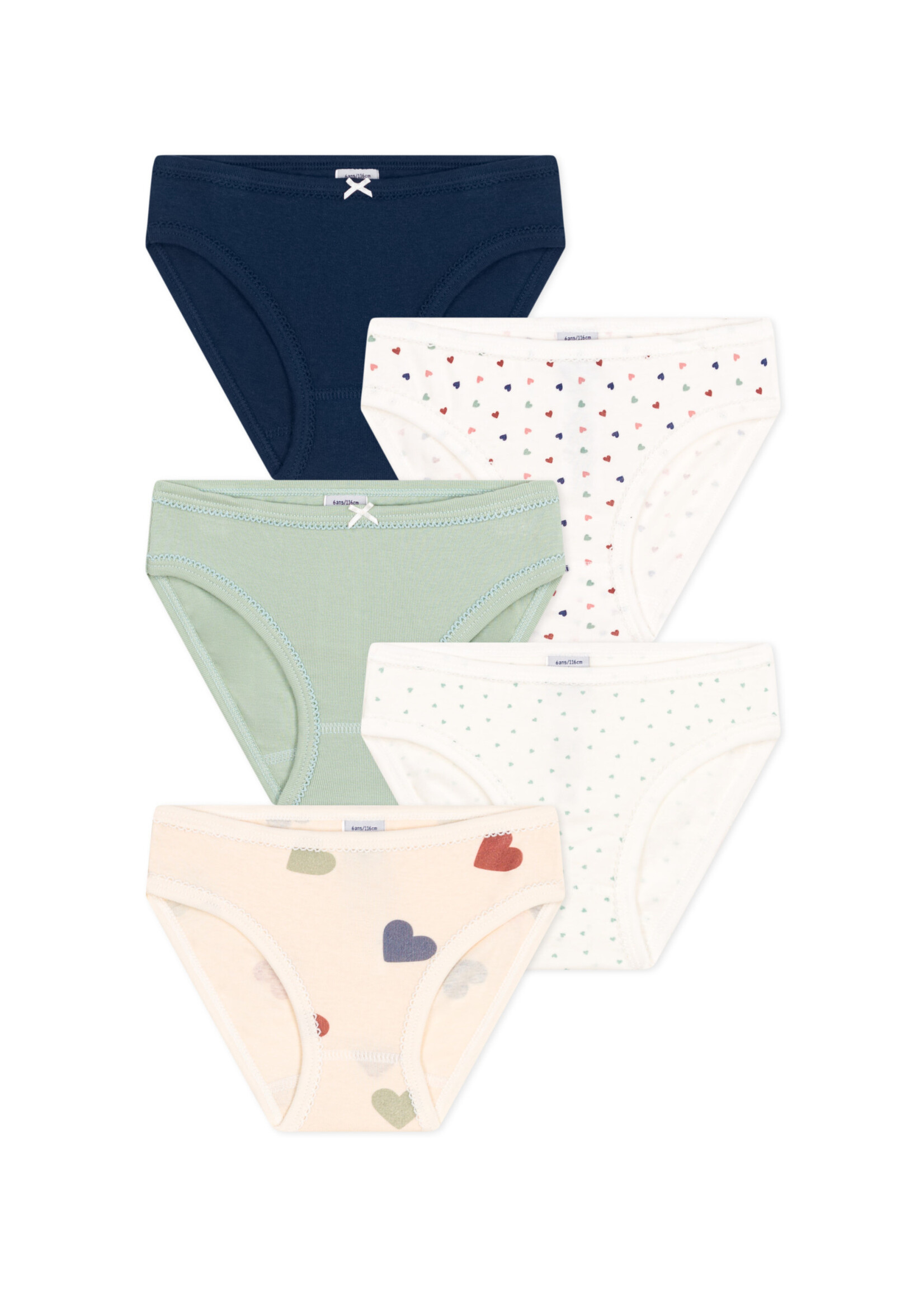 Petit Bateau Set van 5 katoenen slipjes