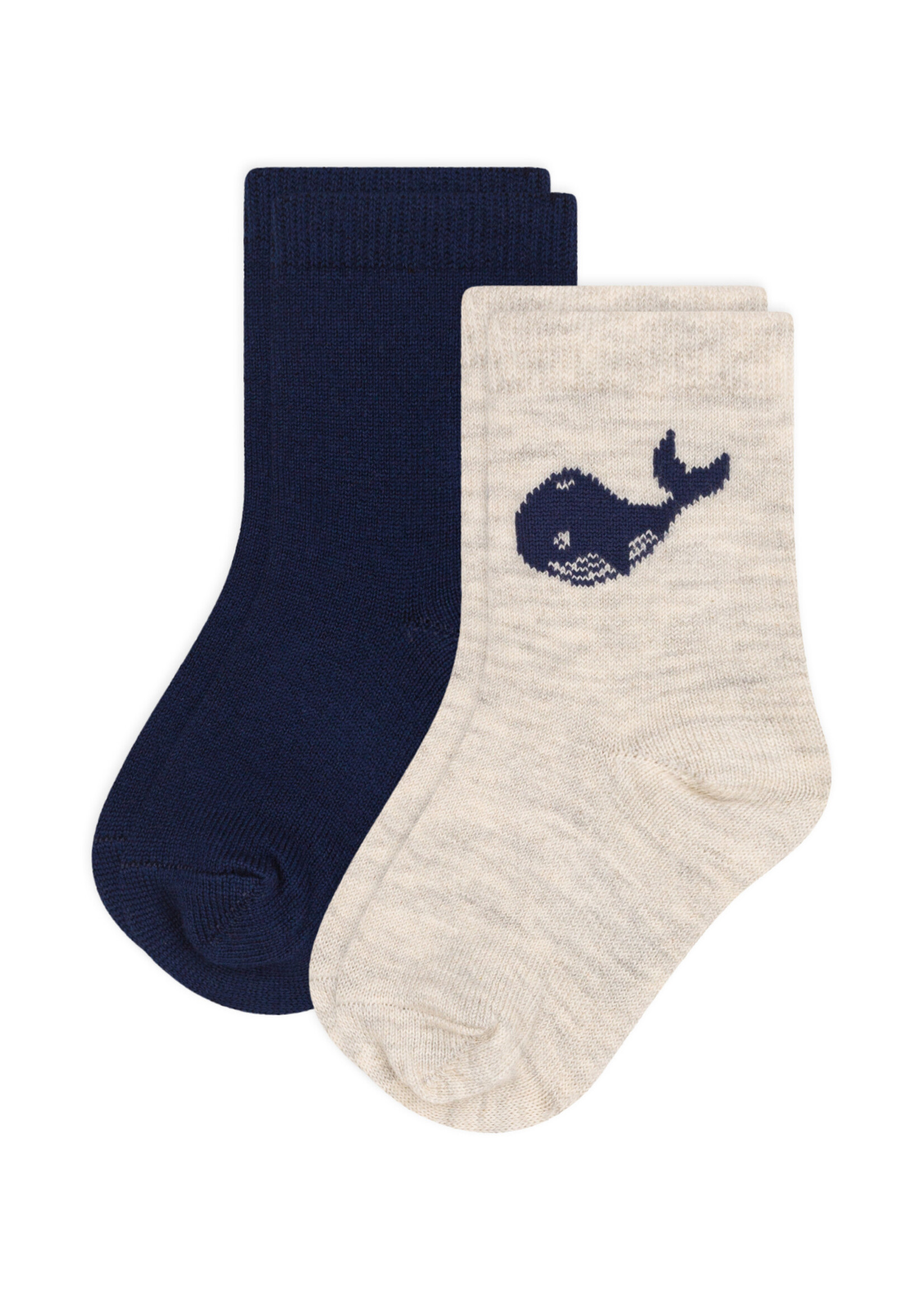 Petit Bateau Set van 2 paar sokken in katoen met walvisje