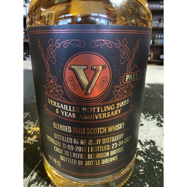 Versailles Botteling 5 jarig bestaan Islay 57,2%  6Y bourbon vat