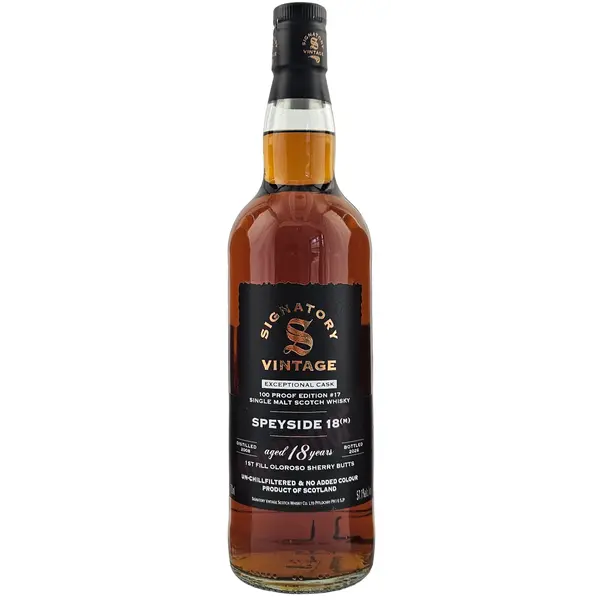 Signatory 18 Secret Speyside (M) 100 Prrof