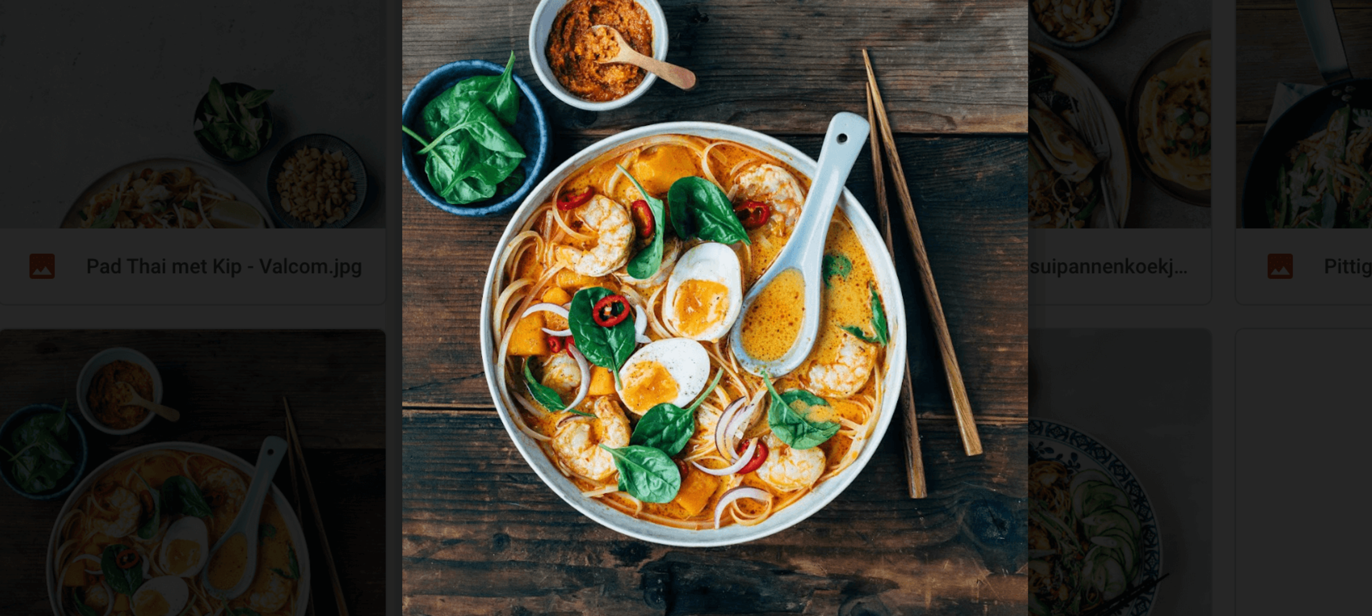 Pompoen-Laksa met Garnalen