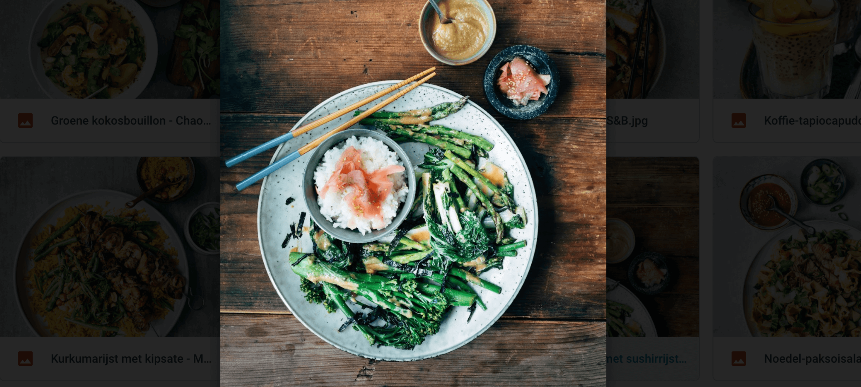 Misogroenten met Sushirijst en Ingelegde Gember