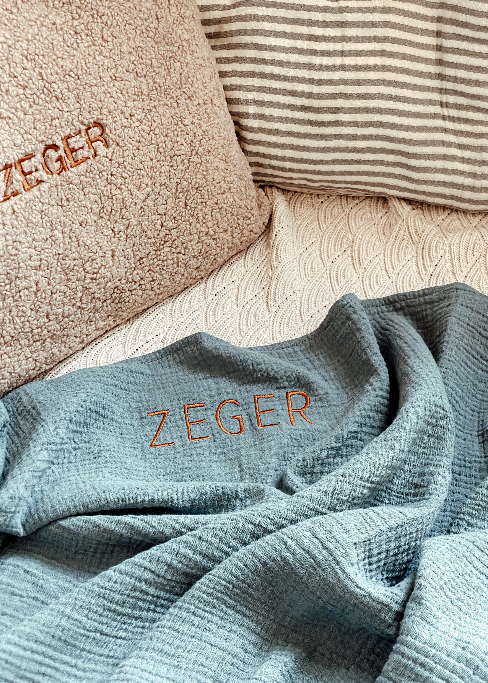 Atelier POMME GIANT SWADDLE MISTY BLUE