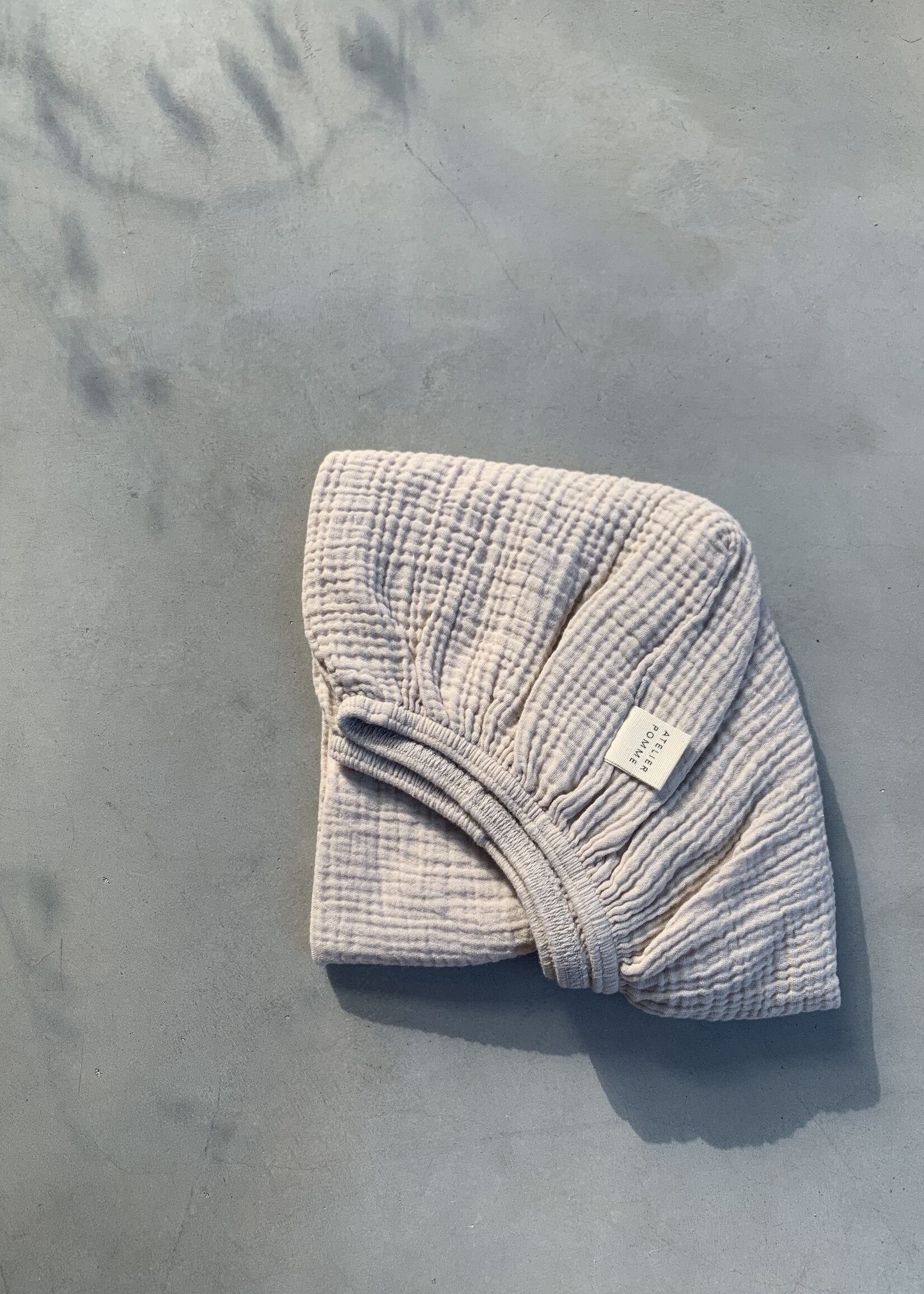 Atelier POMME SLEEP TIGHT FITTED SHEET COT - BONJOUR BEIGE