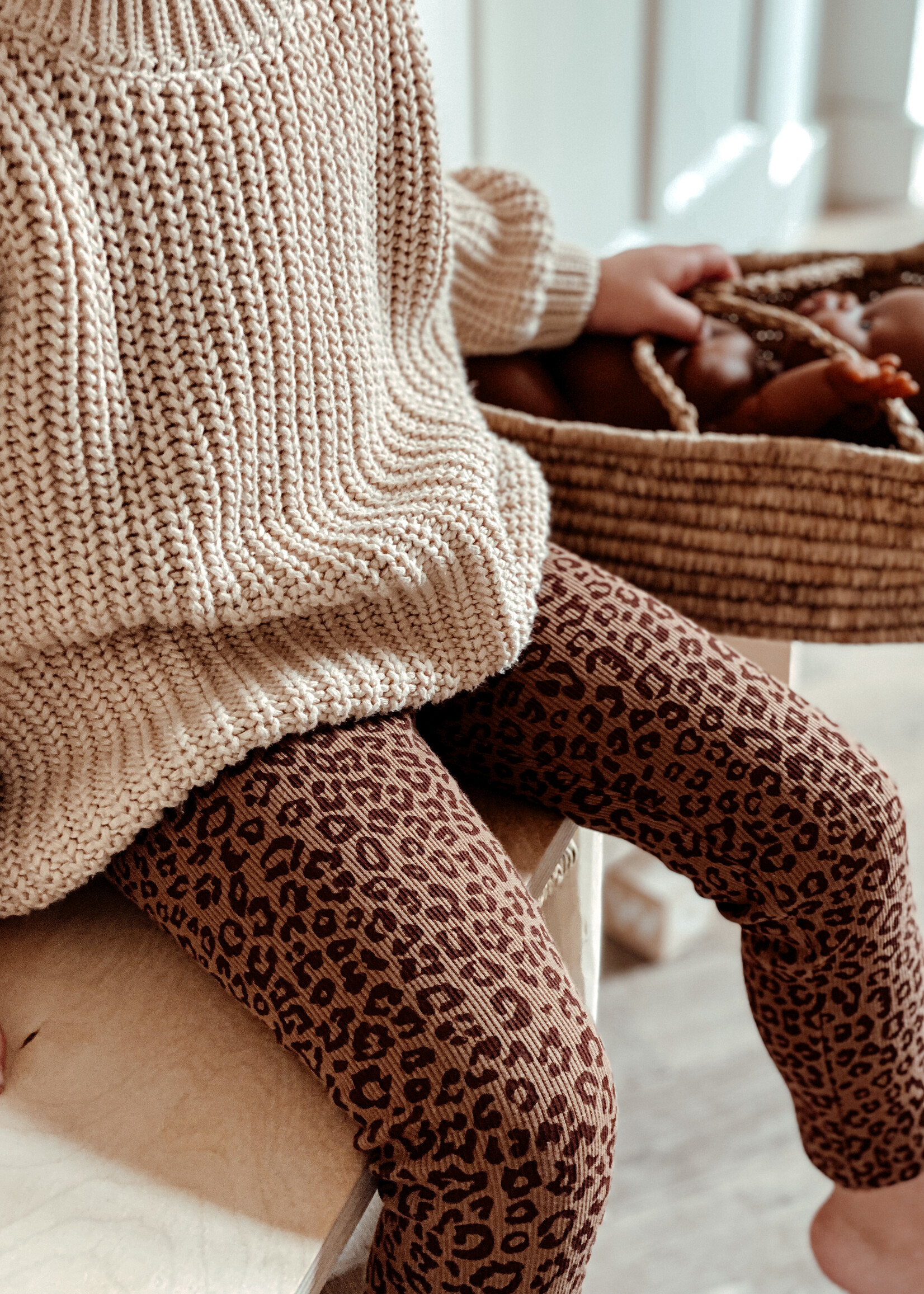 Atelier POMME HAPPY PANTS - LEOPARD BROWN