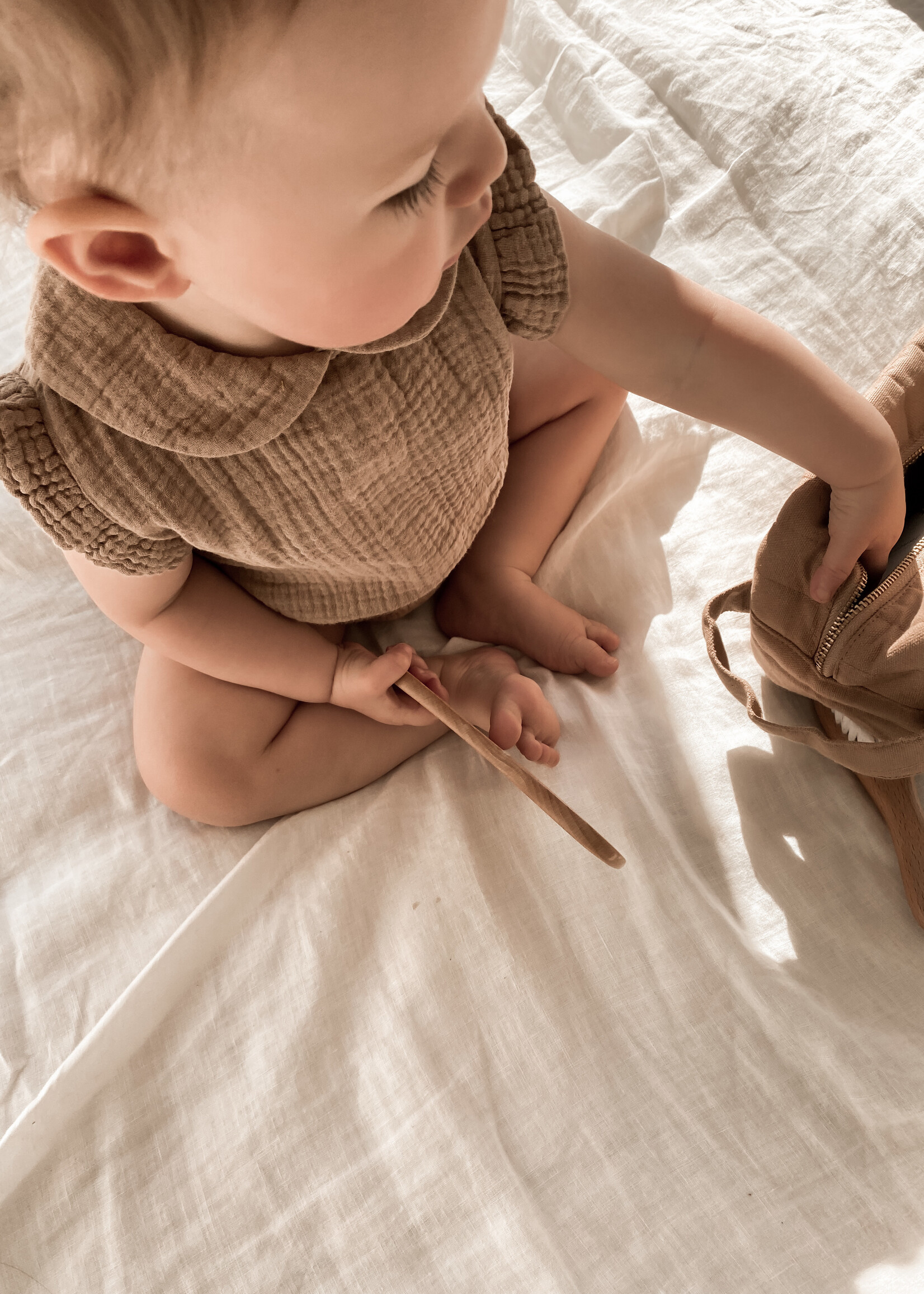 Atelier POMME ROMPER - TOO CUTE TO HANDLE - FINE BROWN