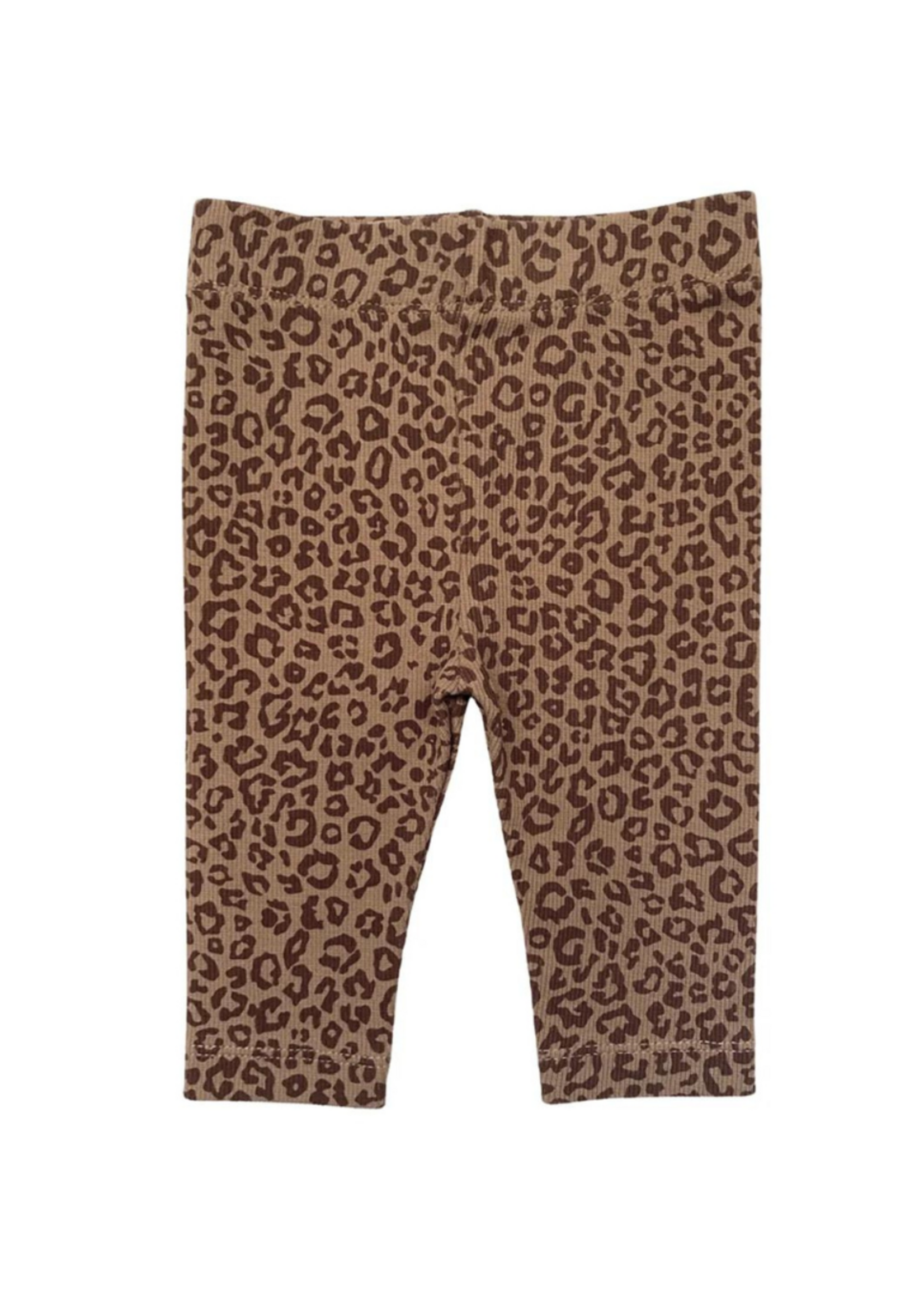 Atelier POMME TINY HAPPY PANTS - LEOPARD FINE BROWN/CHERRY RED