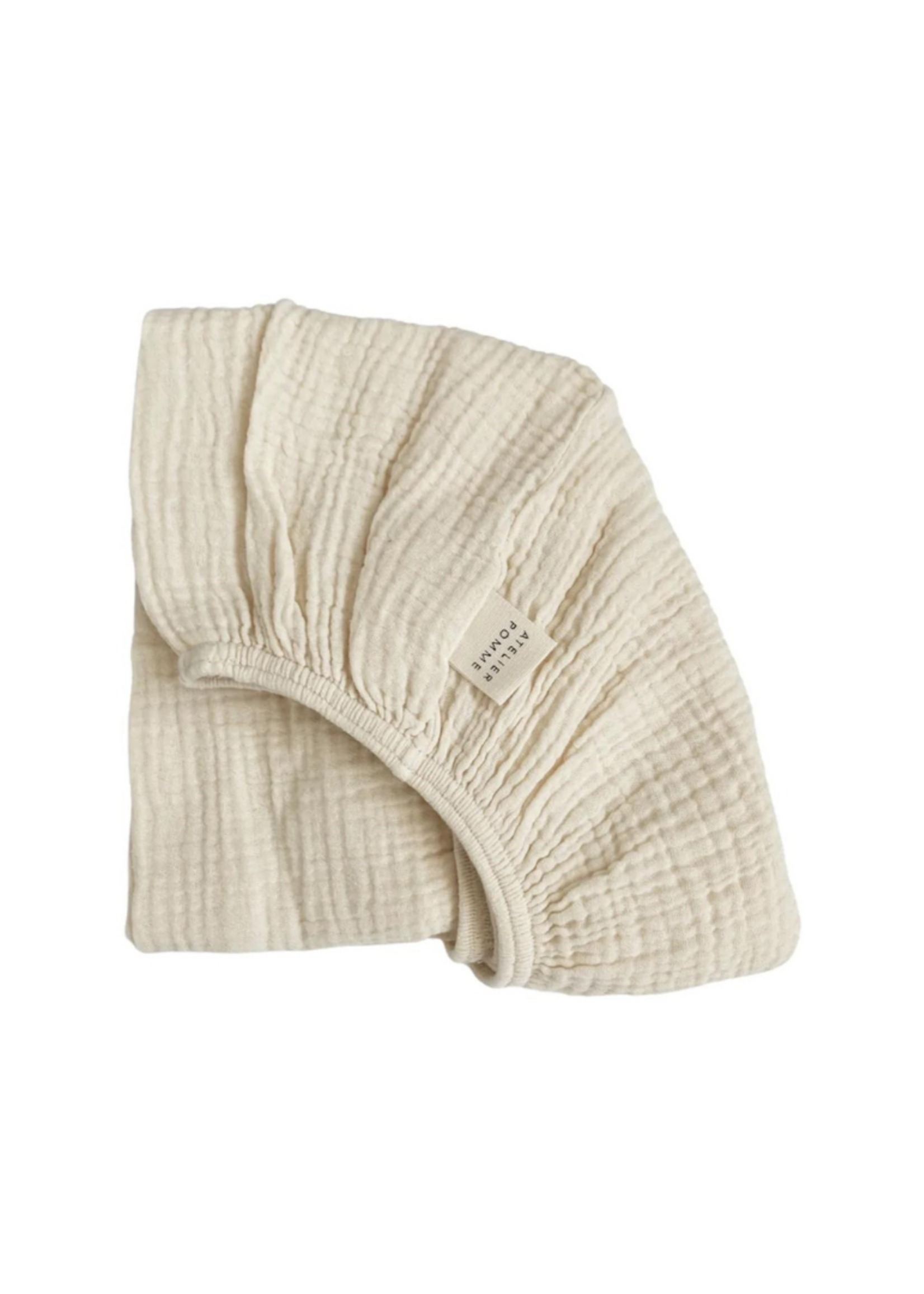 Atelier POMME SLEEP TIGHT FITTED SHEET COT  - COSY WHITE