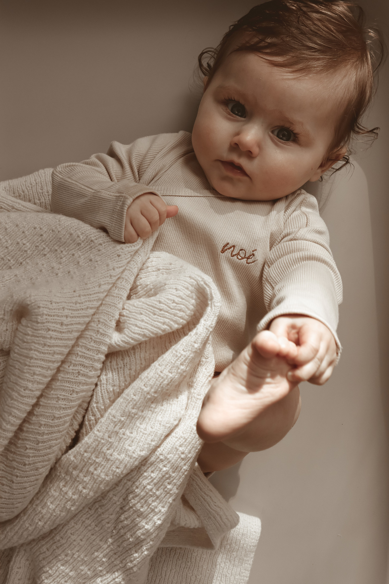 Baby boy hotsell beige romper