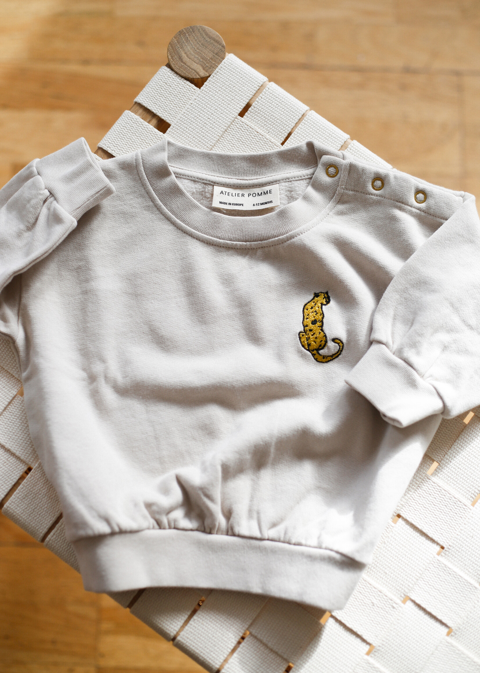 Atelier POMME TINY EASY SWEAT - BONJOUR BEIGE