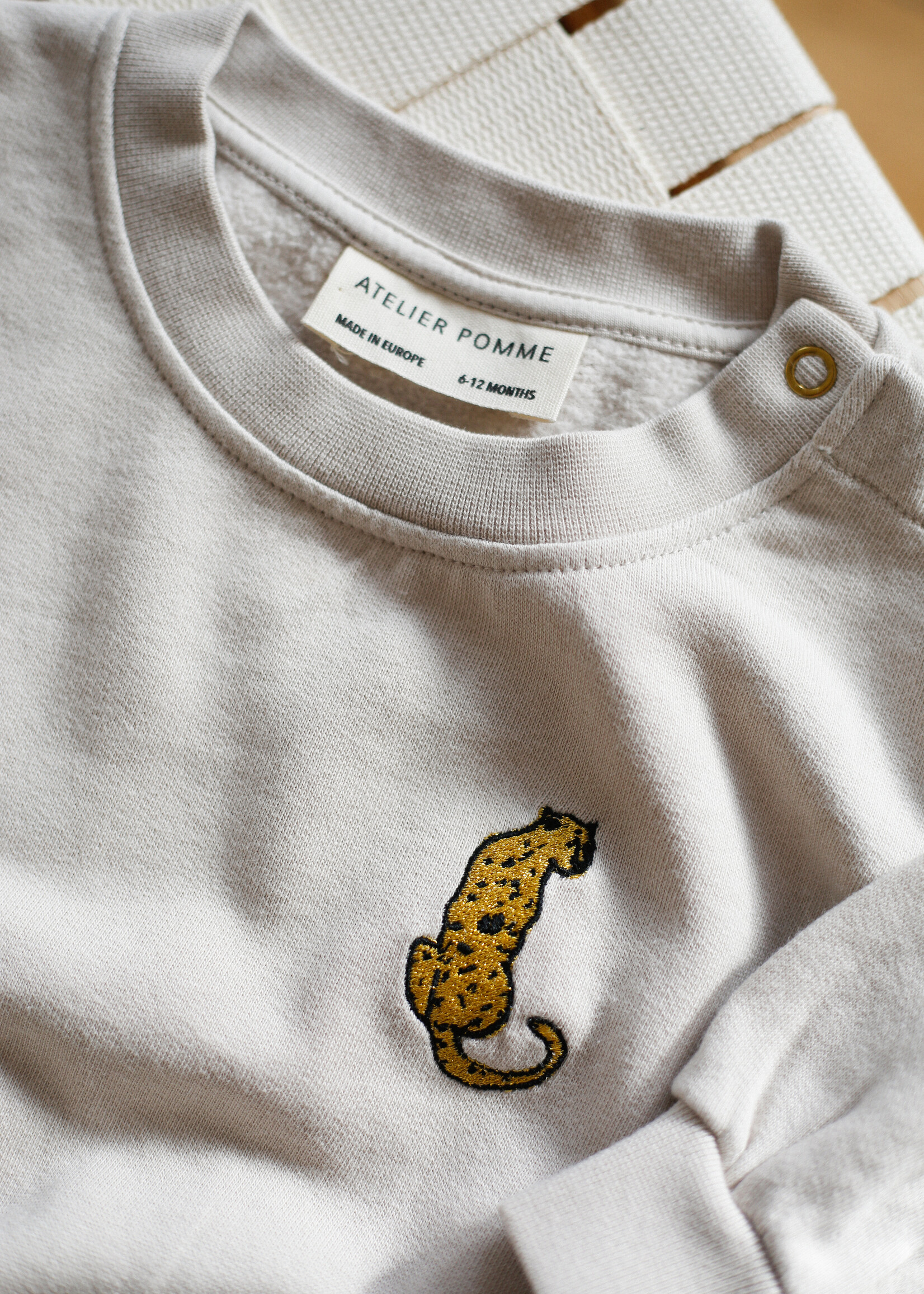 Atelier POMME TINY EASY SWEAT - BONJOUR BEIGE