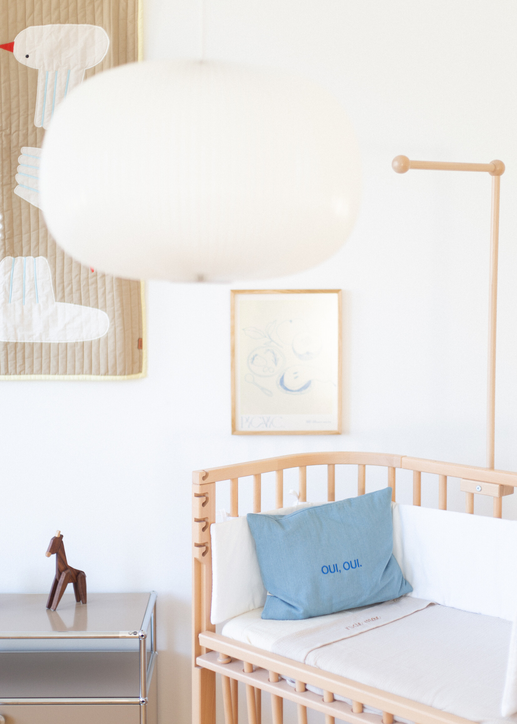 Atelier POMME SWEET SHEET CRIB BONJOUR BEIGEE