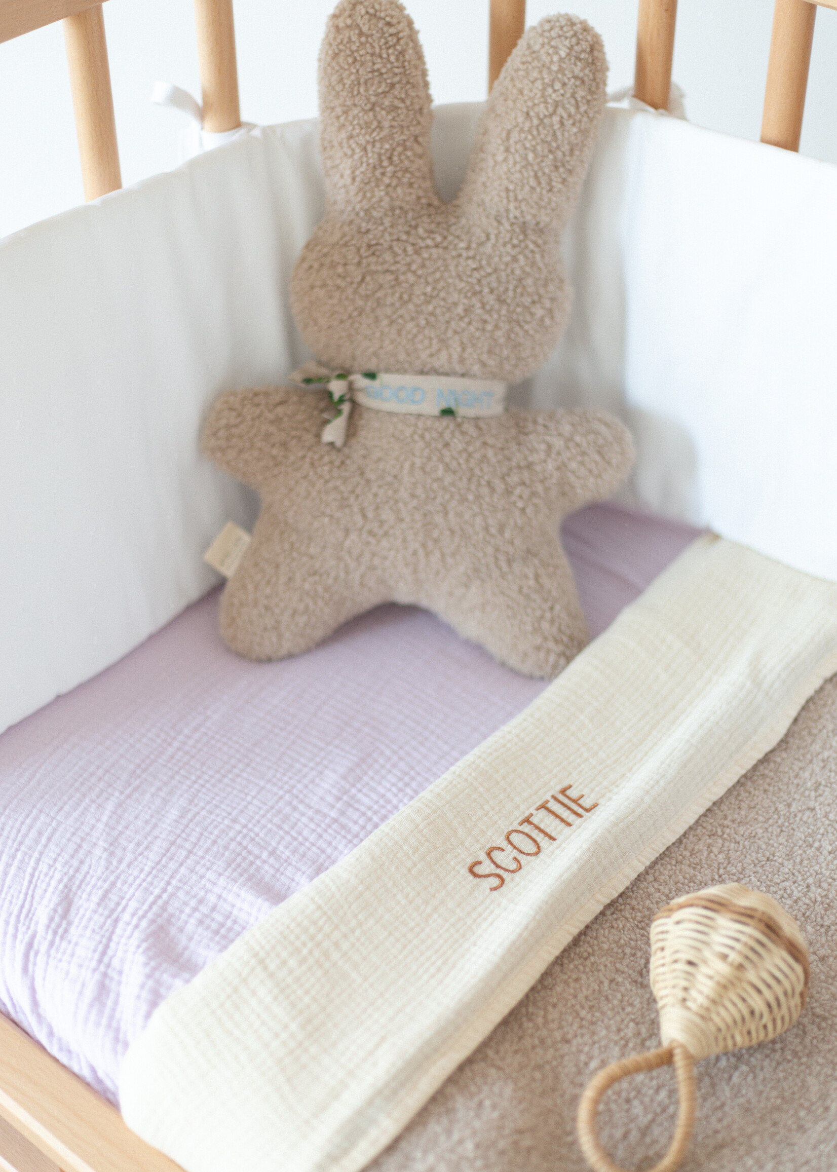 Atelier POMME SLEEP TIGHT FITTED SHEET CRIB - LUCKY LILA